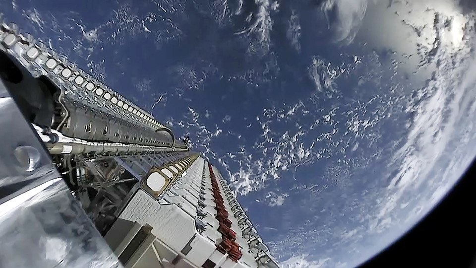 星链在太空中